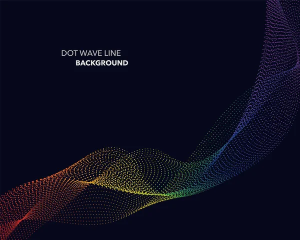 Zarif soyut vektör spektrum gökkuşağı degrade dalga noktalı çizgi