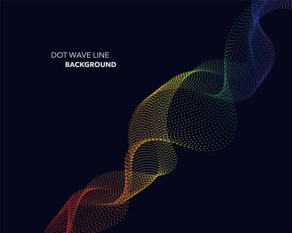 Zarif soyut vektör spektrum gökkuşağı degrade dalga noktalı çizgi