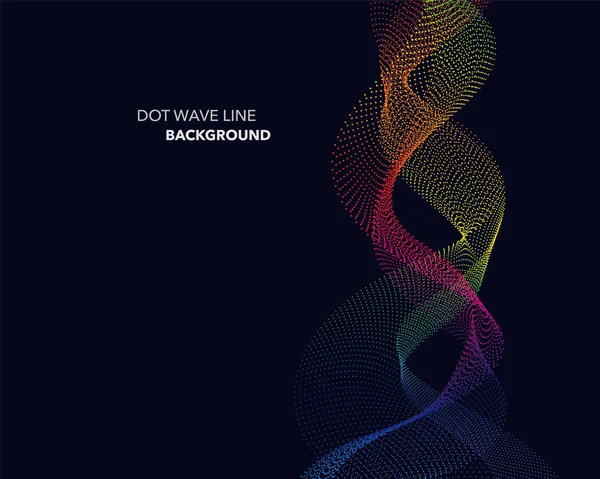 Zarif soyut vektör spektrum gökkuşağı degrade dalga noktalı çizgi