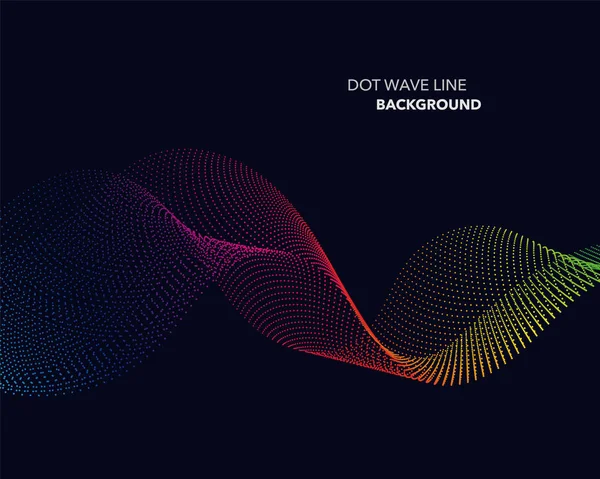 Zarif soyut vektör spektrum gökkuşağı degrade dalga noktalı çizgi