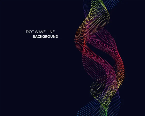 Zarif soyut vektör spektrum gökkuşağı degrade dalga noktalı çizgi