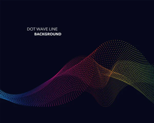 Zarif soyut vektör spektrum gökkuşağı degrade dalga noktalı çizgi