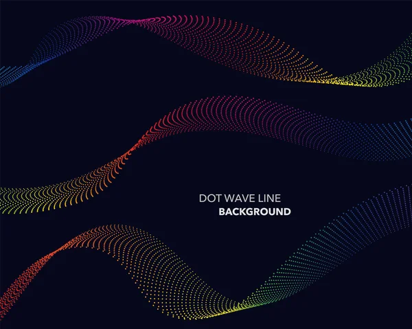 Zarif soyut vektör spektrum gökkuşağı degrade dalga noktalı çizgi