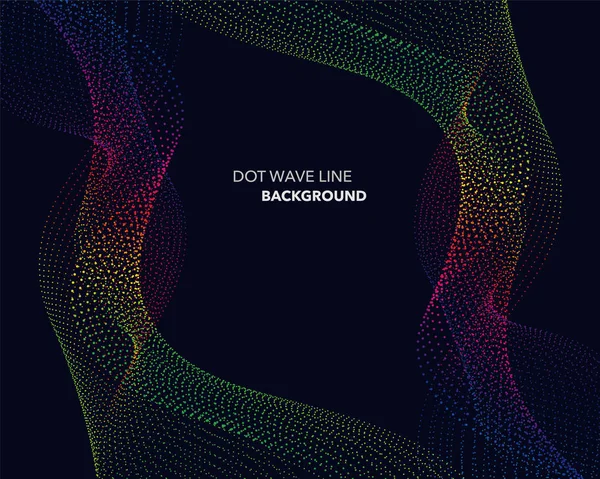 Zarif soyut vektör spektrum gökkuşağı degrade dalga noktalı çizgi