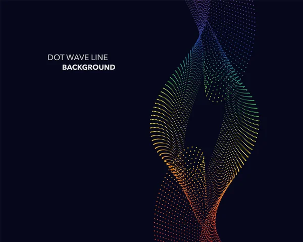 Zarif soyut vektör spektrum gökkuşağı degrade dalga noktalı çizgi