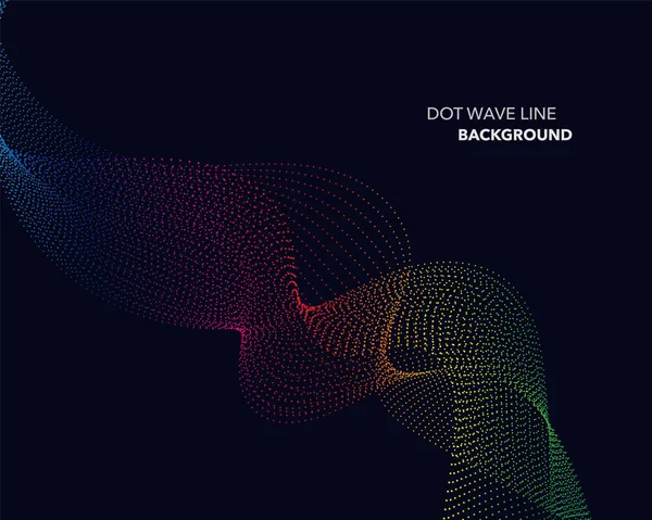 Zarif soyut vektör spektrum gökkuşağı degrade dalga noktalı çizgi