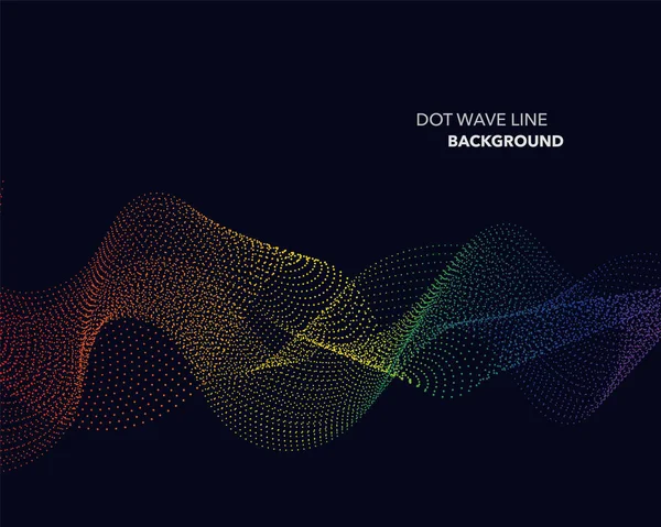 Zarif soyut vektör spektrum gökkuşağı degrade dalga noktalı çizgi