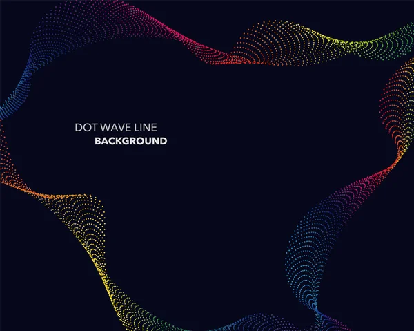 Zarif soyut vektör spektrum gökkuşağı degrade dalga noktalı çizgi