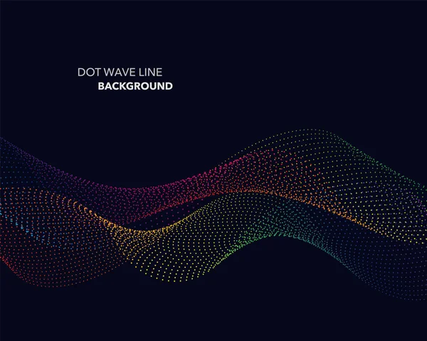 Zarif soyut vektör spektrum gökkuşağı degrade dalga noktalı çizgi