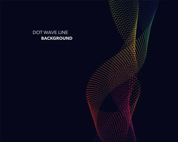 Zarif soyut vektör spektrum gökkuşağı degrade dalga noktalı çizgi