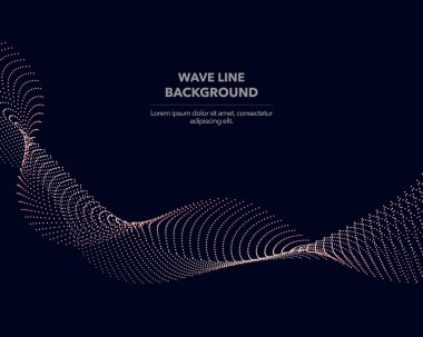 Zarif soyut vektör web degrade dalga noktalı çizgi futuristik