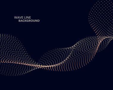 Zarif soyut vektör web degrade dalga noktalı çizgi futuristik