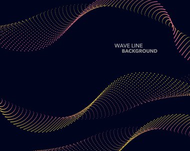 Zarif soyut vektör web degrade dalga noktalı çizgi futuristik