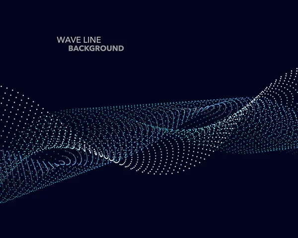 Zarif soyut vektör web degrade dalga noktalı çizgi futuristik