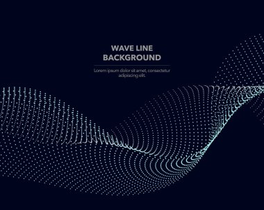 Zarif soyut vektör web degrade dalga noktalı çizgi futuristik