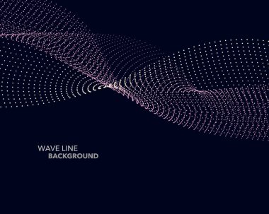 Zarif soyut vektör web degrade dalga noktalı çizgi futuristik