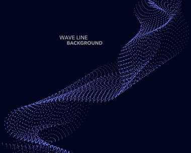 Zarif soyut vektör web degrade dalga noktalı çizgi futuristik