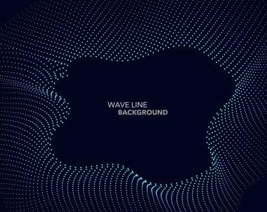 Zarif soyut vektör web degrade dalga noktalı çizgi futuristik