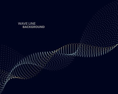Zarif soyut vektör web degrade dalga noktalı çizgi futuristik
