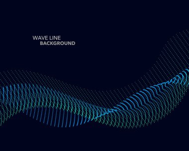 Zarif soyut vektör web degrade dalga noktalı çizgi futuristik