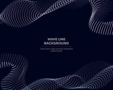 Zarif soyut vektör web degrade dalga nokta çizgi fütüristik st