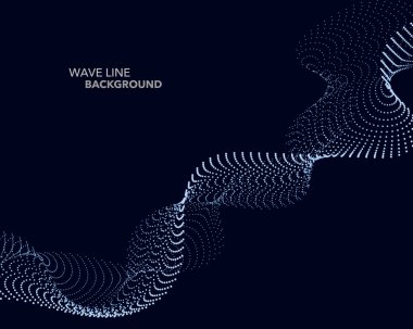Zarif soyut vektör web degrade dalga nokta çizgi fütüristik st