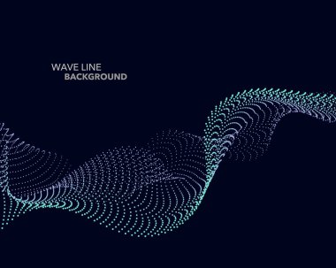 Zarif soyut vektör web degrade dalga nokta çizgi fütüristik st