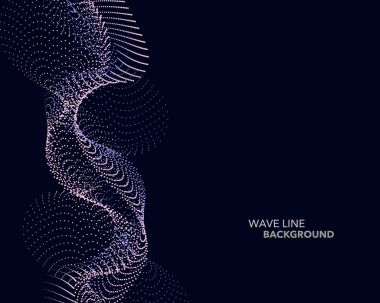Zarif soyut vektör web degrade dalga nokta çizgi fütüristik st
