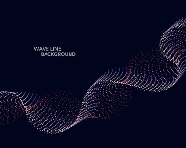 Zarif soyut vektör web degrade dalga nokta çizgi fütüristik st