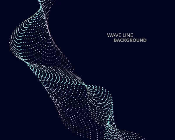 Zarif soyut vektör web degrade dalga noktalı çizgi futuristik