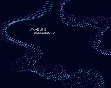 Zarif soyut vektör web degrade dalga nokta çizgi fütüristik st