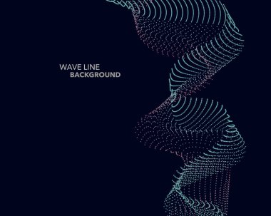 Zarif soyut vektör web degrade dalga nokta çizgi fütüristik st