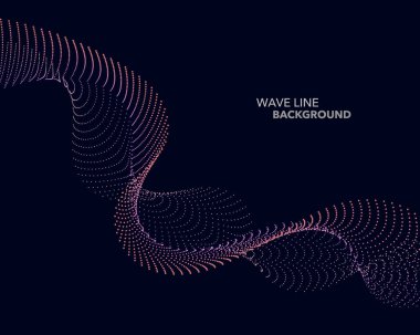 Zarif soyut vektör web degrade dalga nokta çizgi fütüristik st