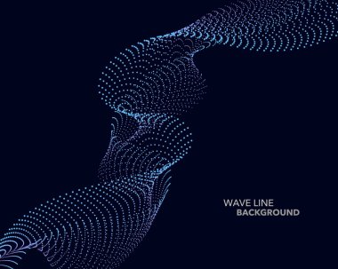 Zarif soyut vektör web degrade dalga nokta çizgi fütüristik st