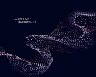 Zarif soyut vektör web degrade dalga nokta çizgi fütüristik st