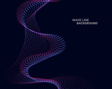 Zarif soyut vektör web degrade dalga nokta çizgi fütüristik st