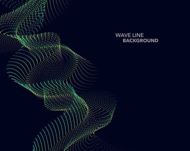 Zarif soyut vektör web degrade dalga nokta çizgi fütüristik st