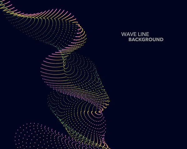 Eleganta abstrakt vektor web gradient wave dot line futuristiska st — Stock vektor