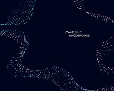 Zarif soyut vektör web degrade dalga nokta çizgi fütüristik st