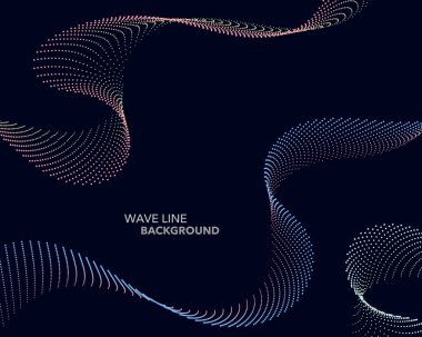 Zarif soyut vektör web degrade dalga nokta çizgi fütüristik st