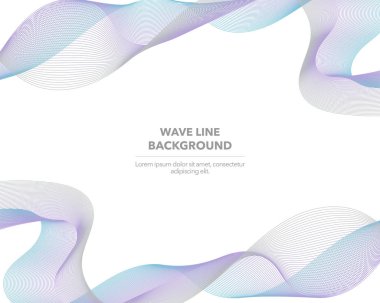 Zarif soyut vektör web degrade dalga çizgi fütüristik stili 