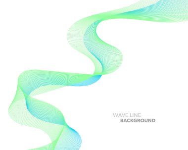 Zarif soyut vektör web degrade dalga çizgi fütüristik stili 