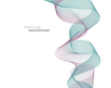 Zarif soyut vektör web degrade dalga çizgi fütüristik stili 