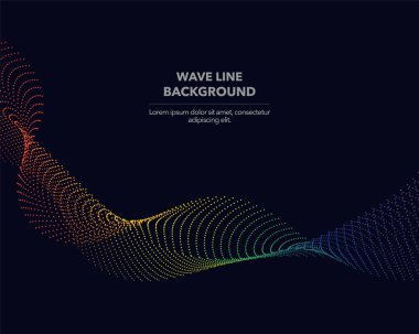 Zarif soyut vektör spektrum gökkuşağı degrade dalga noktalı çizgi 