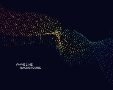 Zarif soyut vektör spektrum gökkuşağı degrade dalga noktalı çizgi 