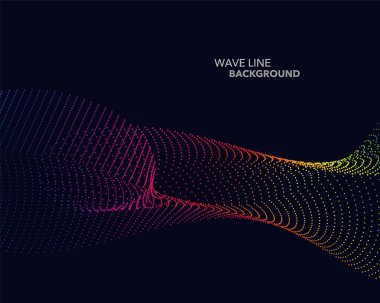 Zarif soyut vektör spektrum gökkuşağı degrade dalga noktalı çizgi 