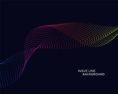 Zarif soyut vektör spektrum gökkuşağı degrade dalga noktalı çizgi 