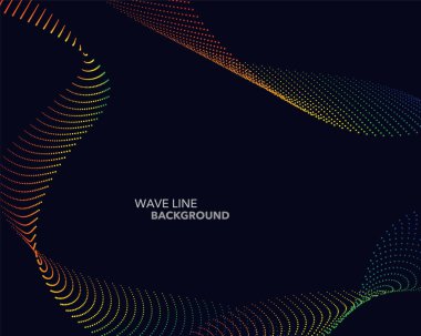 Zarif soyut vektör spektrum gökkuşağı degrade dalga noktalı çizgi 