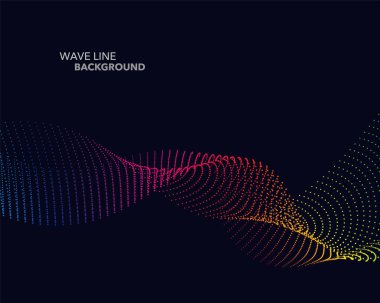 Zarif soyut vektör spektrum gökkuşağı degrade dalga noktalı çizgi 