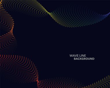 Zarif soyut vektör spektrum gökkuşağı degrade dalga noktalı çizgi 